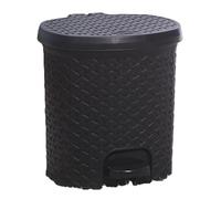 Nobel Plastic Pedal DustBin with Lid Plastic Garbage Waste Pedal Bin with Inner Bucket for Kitchen,Home,Office,Bathroom (Black - 12 Litre)