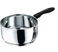 Nobel Stainless Steel Milk Pan with Sturdy Virgin Bakelite Handle - All Hobs Friendly Including Induction. 18 cm Diameter - 2.5 litres