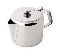 Nobel Stainless Steel Tea Pot Silver, Mirror Polished, Hinged Lid, Dish Washer Safe, 0.75 Litre - 24 oz