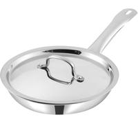 Nobel Triply Stainless Steel Cookware Frypan with Stainless Steel Lid, 2.5 mm Thick,Induction & Gas Stove Compatible Omelette Pan, Egg Pan,Multi Use Frying pan (28cm. Dia S.S. LID)
