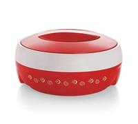 Nobel Ultra 2500 ML Insulated Hot Pot for Kitchen, Easy to Serve, Air Tight, Outdoor Safe, Inner Stainless Steel Keeps Food Hot & Warm, Casserole Pot with Lid, Red