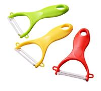 NobesOnbet 3-piece vegetable peeler, advanced ceramic peeler, plastic handle sharp and rust proof, random color
