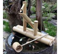 NobesOnbet Japanese Zen garden water fountain with bamboo water decoration, featuring a water landscape swing water pump and an outdoor Feng Shui Zen fountain. [Energy level A]