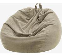 Nobildonna 3 ft Bean Bag Chair Cover (No Filler) 35"×43" Large Stuffed Animal Storage Bean Bag Washable Big Beanbag Chair Cover Premium Corduroy Bean Bag Cover for Adults,Kids,Khaki Gray 300L