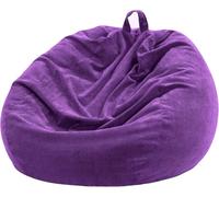 Nobildonna Bean Bag Chair Cover (No Filler) for Kids and Adults. Extra Large 300L Bean Bag Stuffed Animal Storage Washable Soft Premium Corduroy Stuffed Plush Toys Bean Bag Cover (Ultra Violet)