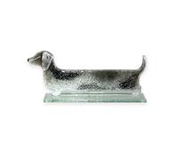 NOBILE 1942 Fused Glass Sausage Dog Grey