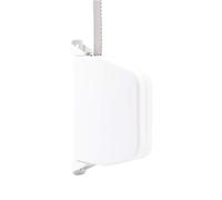 NOBILY Surface-Mounted Roller Blind Belt Winder, Ultra White, Incl. 5 m Light Grey Roller Blind Belt, 14 mm, Ready-to-Use, Automatic, Plastic, White