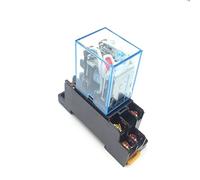 NOBIRTBSA 1Pc HH62P HHC68A-2Z Electronic Micro Mini Electromagnetic Relay 10A 8PIN Coil DPDT with Socket Base DC12V,24V AC110,220V(AC 110V)