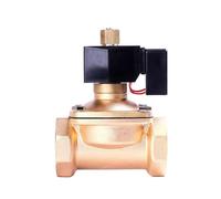 NOBIRTBSA 3/8" 1/2" 1" 2" Energy Saving Normally Open Solenoid Valve Brass Switch Valve Water Valve 220V 12V 24 Hours Energize Not Fever(NPT-220VAC,2 Inch)