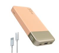 NOBIS Portable Charger 35W 10000mAh Power Bank Fast Charging | 2C+1A Battery Pack with C to C Cable, Battery Bank with Digital Display for Phones, Tablets, and More