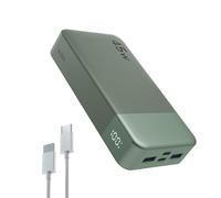NOBIS Power Bank, 45W 20000mAh Portable Charger, USB C Fast Charging, 4 Ports External Battery Pack with LED Digital Display, Compatible with Laptop, Phone 15 14 13 Pro S23 S22 (Green)