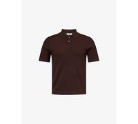 Nobl Mens Nobl Brax Short-Sleeve Knitted Polo Top Brown L