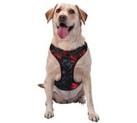 Noble and mysterious rose reflective Oxford unobstructed pet vest, easy to control handle, suitable for small, medium and large dogs