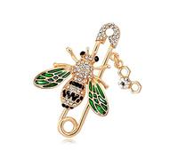 Noble Bee Shape Wedding Bride Diamond Brooch Pin Elegant Ladies Rhinestone Clothes Scarf Shawl Buckle Decorations