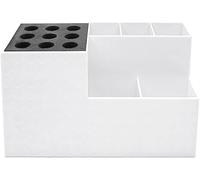 Noble Blood Hairdressing Scissors Holder Shears Block, Barber Shop Scissor Organizer Stand, Hairdressing Tools Storage Box for Hairstyling Combs Clips Brushes, Salon Barber Scissor Holder Rack (White)