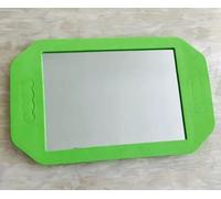 NOBLE BLOOD-Lightweight Handheld Hairdressing Mirror- Black Foam Handle for Barbers, Salons and Beauticians - Double Handle Viewing Mirror for Back of Head Haircuts(Green)