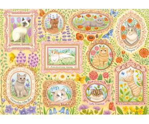 Noble Cats Among the Flowers