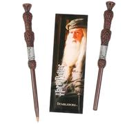The Noble Collection Harry Potter Albus Dumbledore Wand Pen and Bookmark - 9in (23cm) Stationery Pack - Officially Licensed Film Set Movie Props Wand Gifts