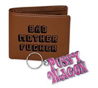 Noble Collection Z882225 Pulp Fiction & Kill Bill Set Wallet (Leather) & Keyring, Multi-Colour