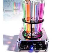 Noble Gas Discharge Tube Display Kit, High Frequency Plasma Spectrum Light with 6 Rare Elements (He Ne Ar Kr Xe N2) for Science Education,for Physics Lab, Chemistry Classroom