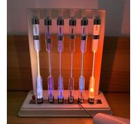 Noble Gas Glow Tubes Set, He/Ne/Ar/H2/N2/Hg, For Spectrum Demonstration, Science Education, Collection, Display,Teaching