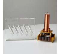 Noble Gases Tube with Tesla Coil, Interactive Neon Light Demonstration for Scientific Exhibitions