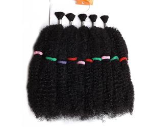 Noble Gold Kinky Bulk Hair - Color 27 Dark Brown - 26-inch Synthetic Crochet Braids, Tangle-Free, Protective Styling