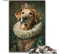 Noble Golden Retriever Puzzles for Adults Teens 2000pc Puzzle, Challenging Game And Family Play with Matching Poster And Trivia Sheet (70x100cm)