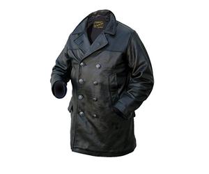 Noble House Men's U-Boat Leather Coat, cowhide (L)