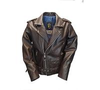Noble House Rockabilly Marlon Brando Leather Jacket, cowhide (3XL)