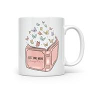 Noble & Page Book Lover Mugs - Just One More Chapter - Hand Printed Range of Coffee Cups for Anyone who Loves to Read - Beautiful Glossy Printed Mug