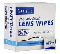Noble Pre-moistened Lens Wipes - Individually Wrapped - Lens and Screen Cleaning Wipes - Great for Eyeglasses, Cell Phones, Camera Lenses, Screens, and Other Delicate Surfaces (300 Count (pack of 1))