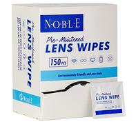 Noble Pre-moistened Lens Wipes | Individually Wrapped Lens and Screen Cleaning Wipes | Great for Eyeglasses, Tablets, Camera Lenses, Screens, Keyboards, and Other Delicate Surfaces (150 Wipes)