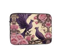 Noble Purple Bird Printed Laptop Protective Case Portable Laptop Bag Suitable for Everyday Use 17 inch