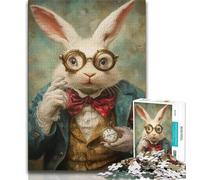 Noble Rabbit Adult Jigsaw Puzzles 1000,Educational Game Challenge Toy Wall Decoration Unique Birthday And Xmas Gifts (38x26cm)