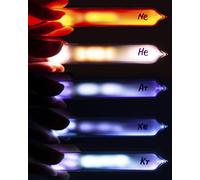Noble Rare Luminous Gases Element Collection, 99.999% Purity, Including Helium,Neon, Argon, Krypton, Xenon, for Collection, Display, Teaching, Gift, Pack of 5