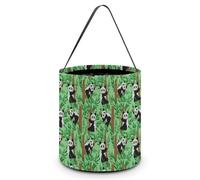 Noble Ren Cute Panda Climb Tree Halloween Candy Bucket Reusable Tote Bags with Handles Party Supplies Gifts