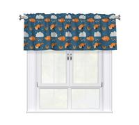 Noble Ren Sleeping Red Panda Pattern Short Curtain Valance 54x18in For Kitchen Bathroom Cafe Living Room Decoration