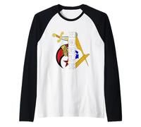 Noble Shriner Symbol G Square & Compasses Shriners Freemason Raglan Baseball Tee