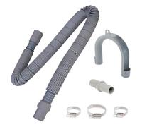 Noble Spares Universal Drain Hose Extension Kit, Replacement or Extension Flexible Waste Hose for Washing Machine, Dishwasher or Dryer, 19mm & 28mm End Fitting with Clamps, Extendable to 2m Length