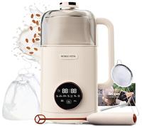 NOBLE VISTA 8 in 1 Nut Milk Maker Machine, Milk Stirrer, 35OZ Automatic Soy Milk Maker, Homemade Plant Based Milk, Almond Milk, Oat, with Delay Start, Hot/Cold Non Dairy Beverages, Juice, Boil