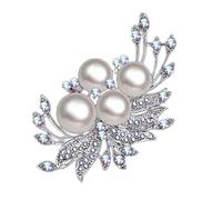 Noble Wedding Bride Diamond Brooch Pin Elegant Ladies Rhinestone Clothes Scarf Shawl Buckle Decorations