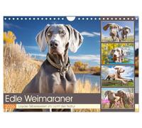 Noble Weimaraner. Loyal silver souls in the light of nature UK-Version (Wall Calendar 2026 DIN A4 Landscape), CALVENDO 12 Month Wall Calendar