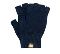 Noble Wilde, Possum Women's / Men's Fingerless Gloves 40% Possum 53% Wool 7% Silk, Marine, Large