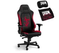 noblechairs HERO Gaming Chair - DOOM Edition - Black/Red With Pillow Set