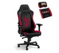 noblechairs HERO Gaming Chair - DOOM Edition - Black/Red With Retro Pillow Set