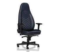 noblechairs Icon Gaming Chair - Office Chair - Genuine Leather - Midnight Blue/Grey