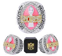 noblehead 2025 Fantasy Football Championship Ring | Heavy FFL Champion Trophy Ring | Gold Silver Plated Award Trophy for Fantasy Football League Winners