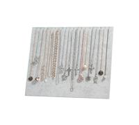 NobleKey 20 Slots Large Necklace Display Board, Velvet Necklace Jewelry Organizer Stand for Selling, Hanger Necklace Holder Rack for Store Shop Show (Grey)