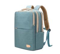 NOBLEMAN Men's Laptop Travel Backpack, Waterproof Resistant, Fits 17 Inch Laptop, Daypack, USB, Aqua, 16.5*11.8*8 inch